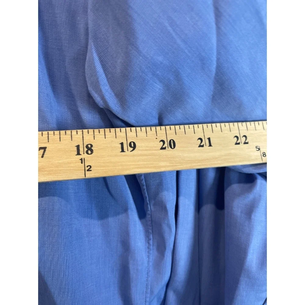 J Crew Dress Shirt Men's Large Blue 16/16.5‎  Button Up Casual Business